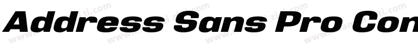 Address Sans Pro Condensed Black字体转换